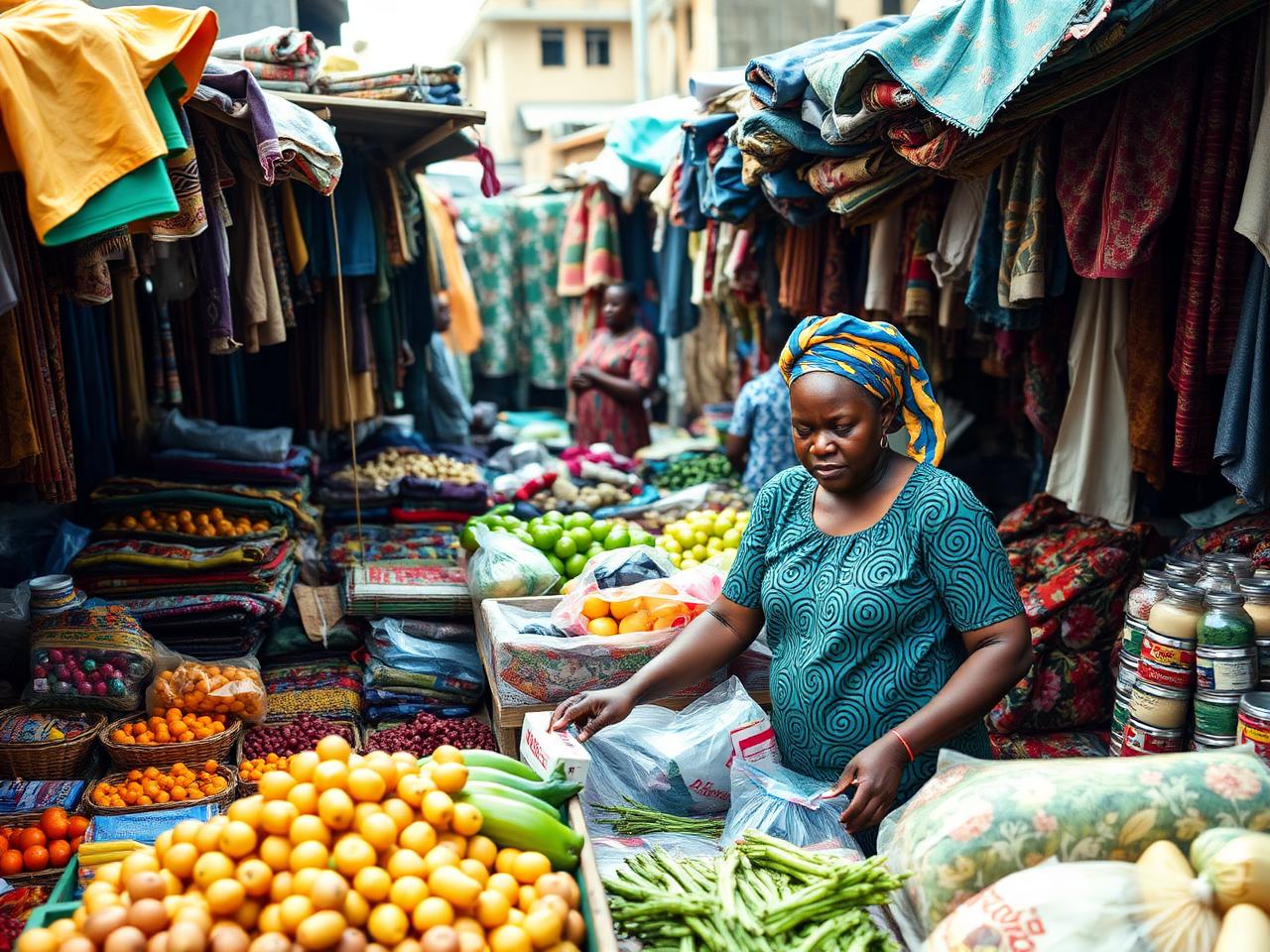 Nigerian market traders